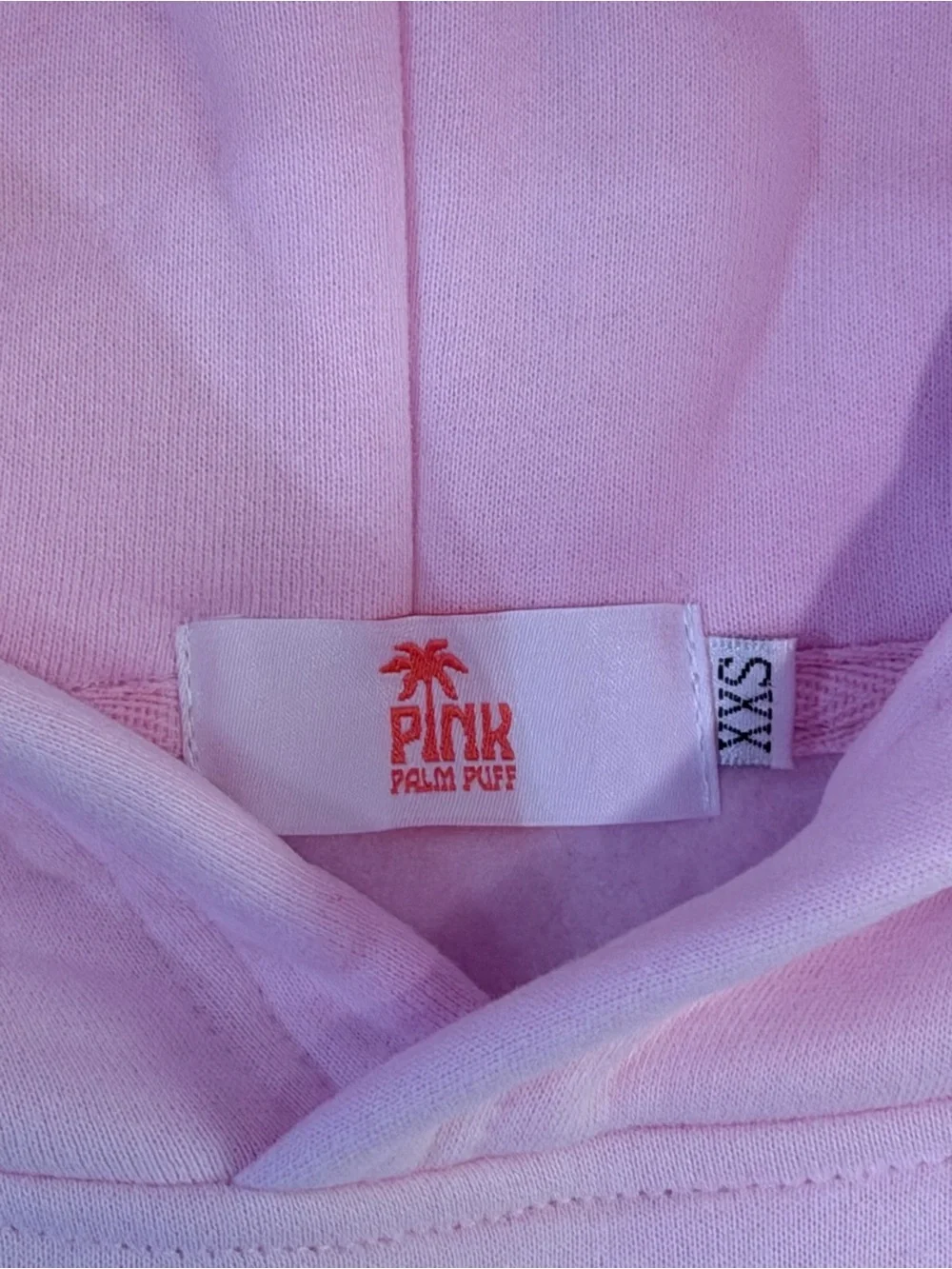 PINK PALM PUFF Classic Puff Hoodie in Pink NEW IN BAG & BOX. Size XXS - Picture 5 of 8